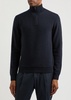 Half-zip wool jumper 
