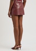 Leather mini skirt