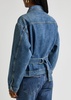 Zyla belted denim jacket
