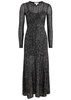 Sequin-embellished knitted maxi dress