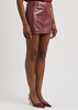 Leather mini skirt