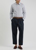 Patterned-jacquard cotton shirt