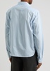 Striped logo-embroidered cotton shirt