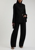 Barrel-leg wool trousers 