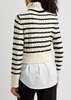 Iyla striped shirt-effect wool jumper