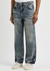 R3 distressed wide-leg jeans