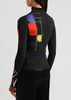 Delaina printed jersey top