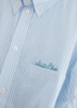 Striped logo-embroidered cotton shirt