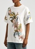 Oleander printed cotton T-shirt