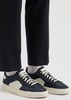 Darts panelled nubuck sneakers