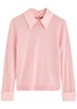 Porla shirt-effect stretch-wool jumper