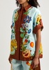 Dahlia printed flax shirt