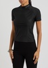 Logo stretch-nylon T-shirt