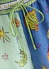 Surrealist printed flax trousers
