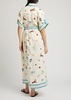 Sandy embroidered maxi shirt dress