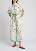 Sandy embroidered maxi shirt dress