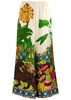 Tiger printed wide-leg silk trousers