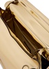 La Pochette Rond Carré metallic leather clutch