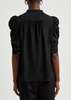 Gillian puff-sleeve silk-chiffon blouse