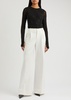 Delaina embellished tulle top