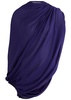 Asymmetric draped georgette top