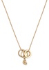 Logo crystal-embellished necklace
