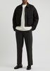 Padded cropped twill jacket