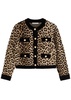 Claira leopard-intarsia wool-blend cardigan