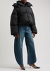 Hooded quilted shell jacket