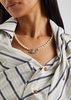 Mini Bas Relief faux pearl necklace