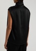 Draped satin top 