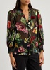 Sheila floral-devoré chiffon shirt