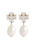 Kira pearl-embellished drop earrings