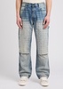 Debossed Carpenter panelled straight-leg jeans 
