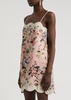 Acacia floral-print linen mini dress