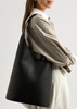 Lune grained leather tote