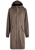 Fishtail hooded rubberised parka