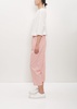 Linen Poly Cropped Pleated Pant — Poppy