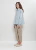 Micro Tartan Tapered Pull On Pant — Ecru