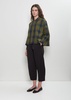 Light Tartan Mini Collar Shirt — Olive