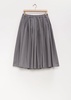Cotton Pleated Pull On Skirt — Cement
