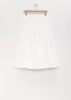 Cotton Pleated Pull On Skirt — Milk