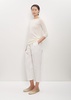 Cotton Linen Cropped Pleated Pant