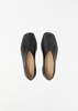 Flat Piped Slippers — Black