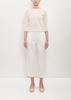 Cotton Linen Cropped Pleated Pant