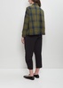 Light Tartan Mini Collar Shirt — Olive
