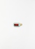 Deco Maxi Baguette Garnet Enamel Ring