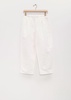 Cotton Linen Cropped Pleated Pant
