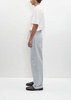 Cotton Denim Twisted Belted Pants