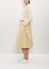 Cotton Silk Pleated Trim Skirt